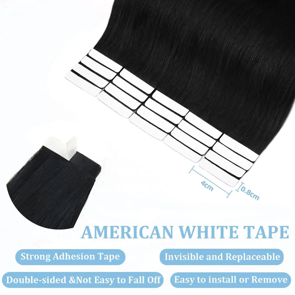 Invisible Seamless Natural Color 60G-360G Tape In Extensions