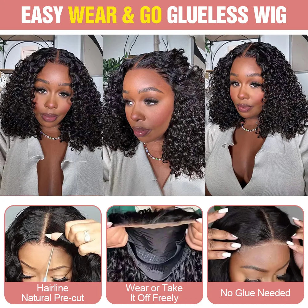 Short Curly Deep Wave Bob