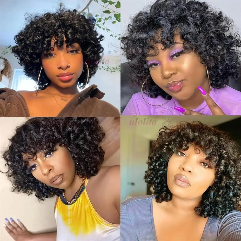 Bouncy Curl Short Bob Unit
