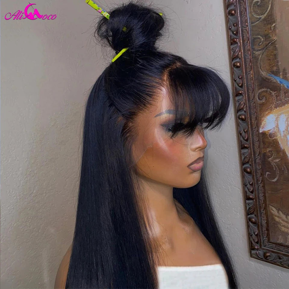 Natural Color Straight Bang Unit