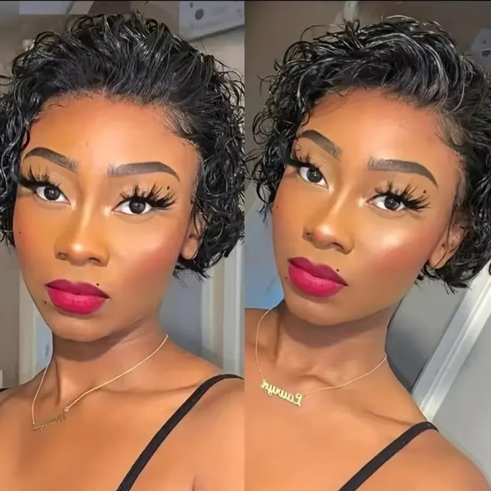 Natural Color Curly Pixie Unit