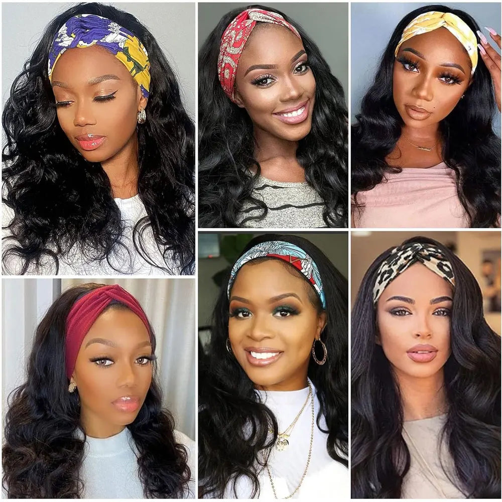 Natural Color 200% Density Headband Human Hair Unit