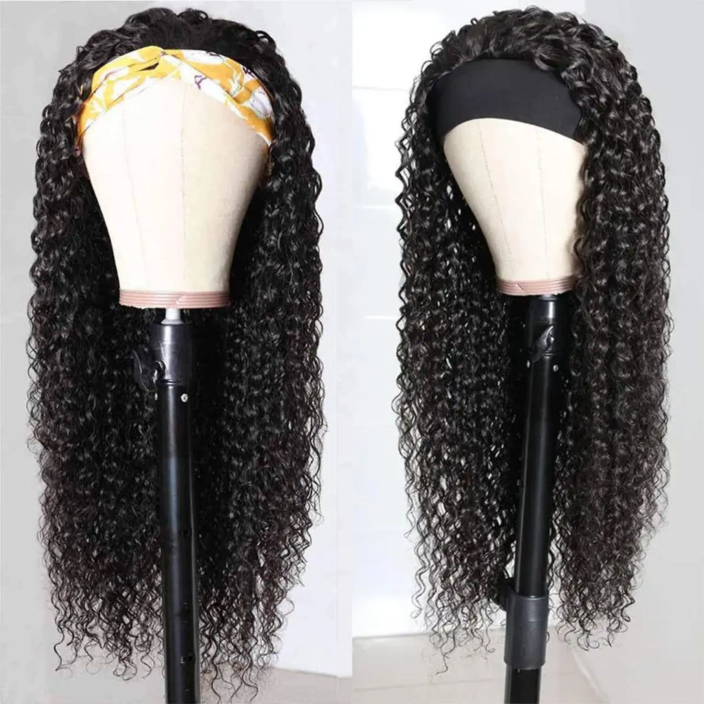 Natural Color Water Wave Headband Unit