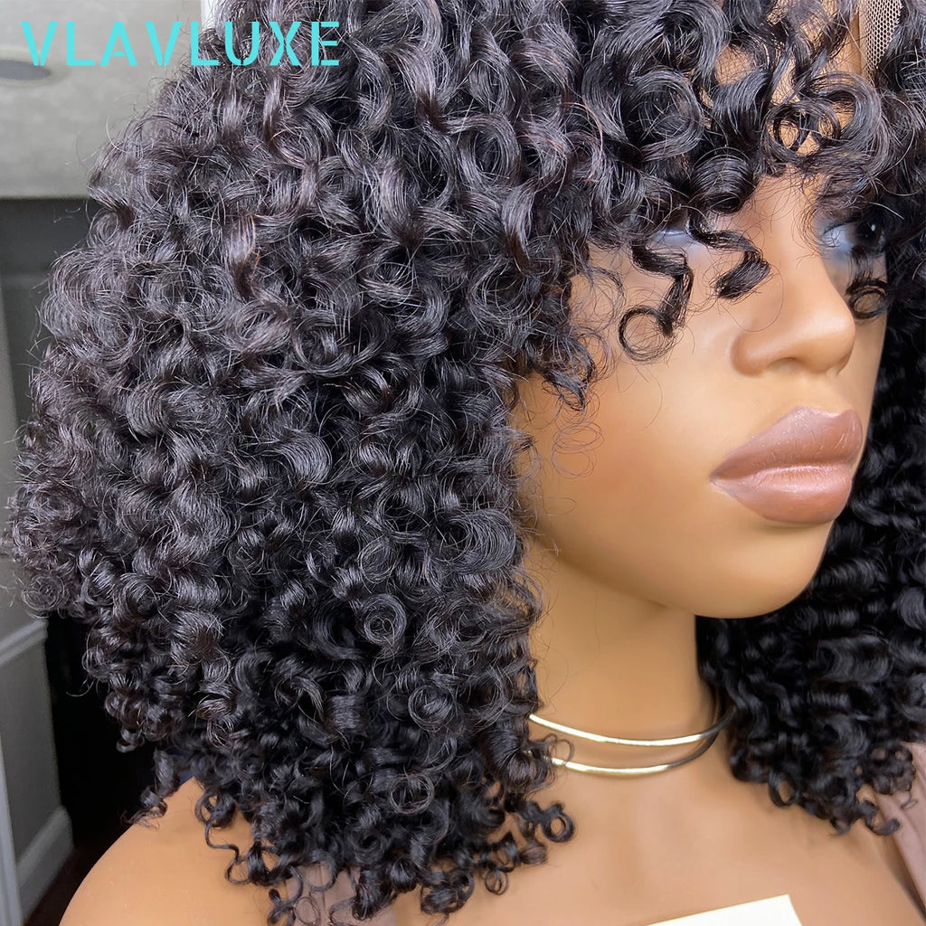 Natural Color Glueless Pre-Plucked Lace Curly Water Wave Bob