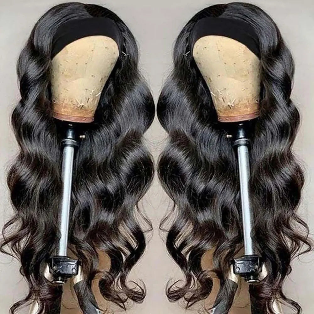 Natural Color 200% Density Headband Human Hair Unit