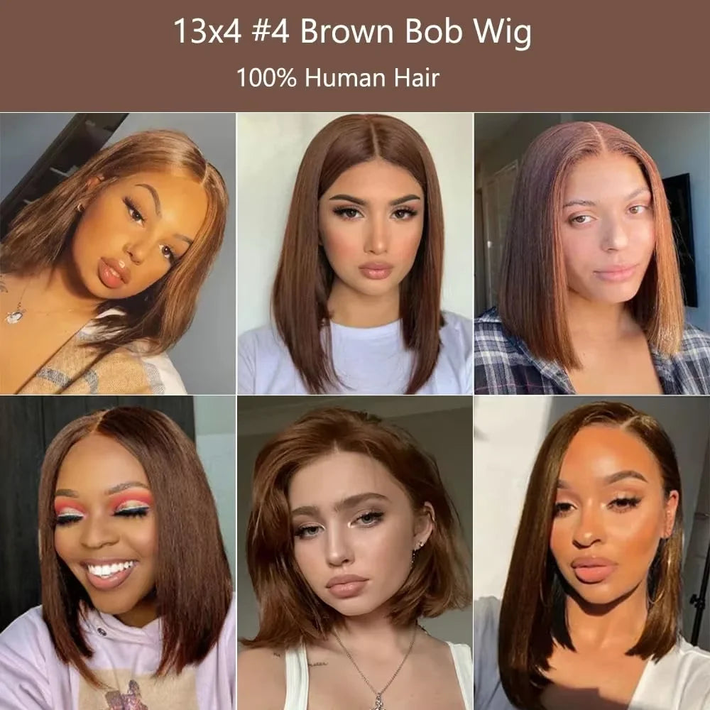 Chocolate Brown Straight Bob Unit