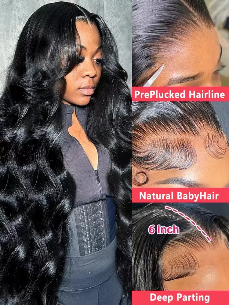 Glueless Pre-Plucked Natural Color Body Wave Unit