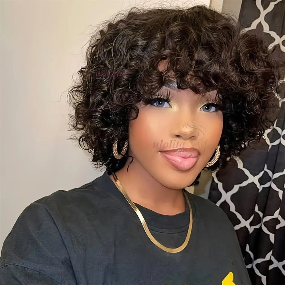 Bouncy Curl Short Bob Unit