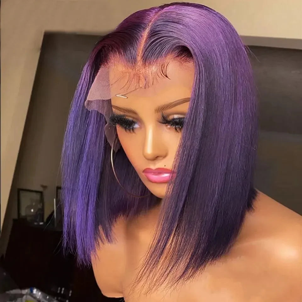 Dark Purple Straight Bob Unit