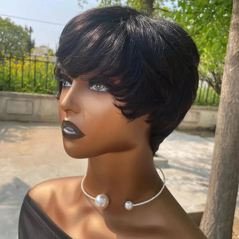 Blonde 613 Short Pixie Cut Bang Unit