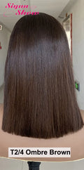 Raw Vietnamese Pre Plucked Ombre Brown Bone Straight Bob Unit