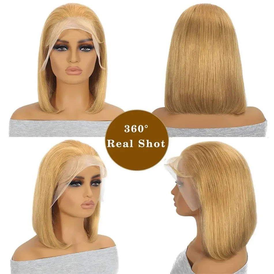 Honey Blonde Short Bob Unit