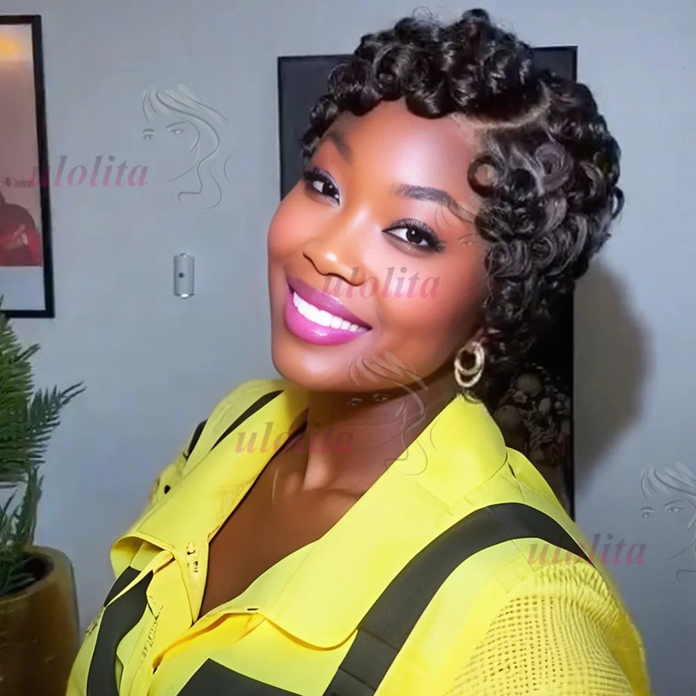 Curly Pixie Cut Unit