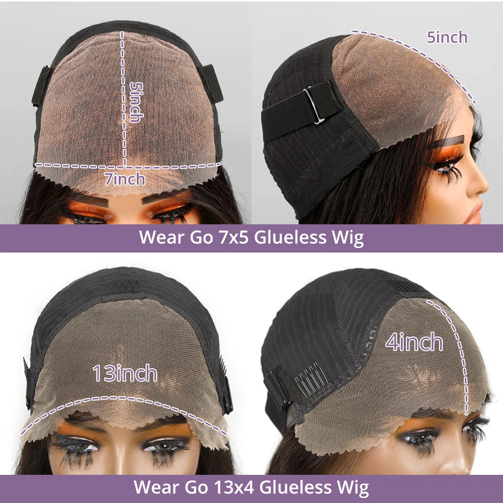 Natural Color Glueless Pre-Plucked Body Wave Bob Unit