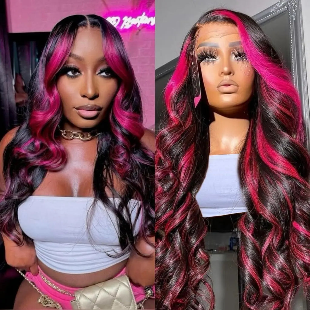 1B/Pink Ombre Pre Plucked Highlight Unit