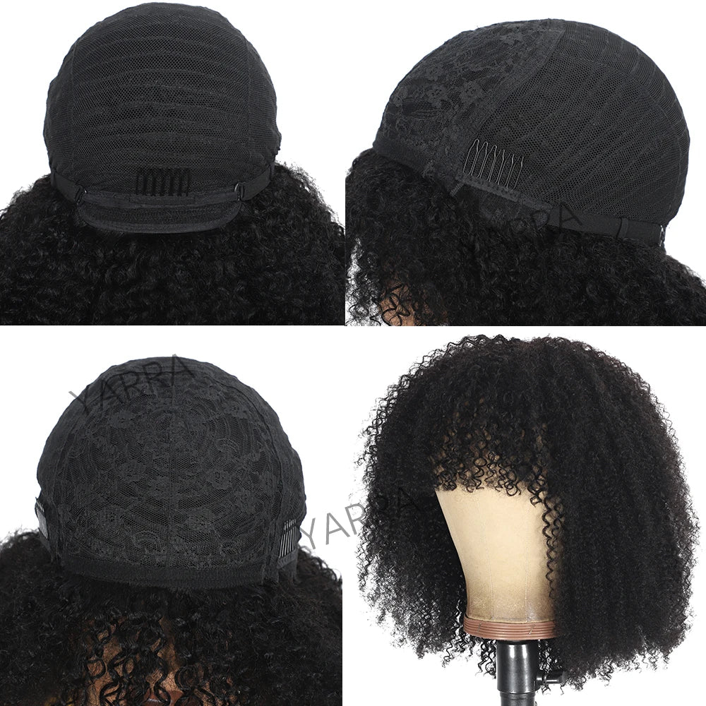Afro Kinky Curly Unit with Bangs