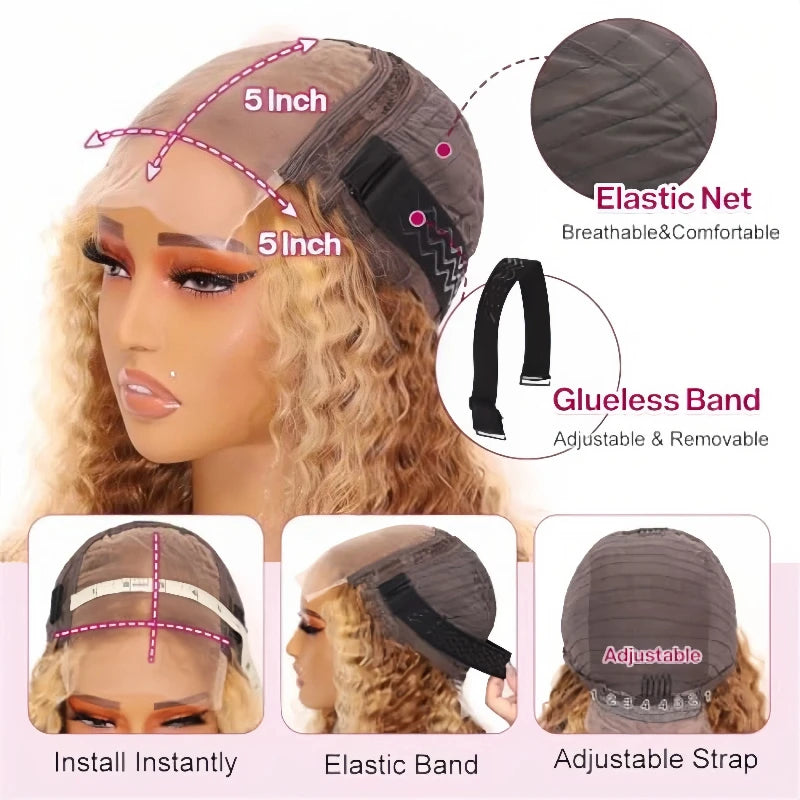 4/27 Highlight Glueless Deep Wave Bob