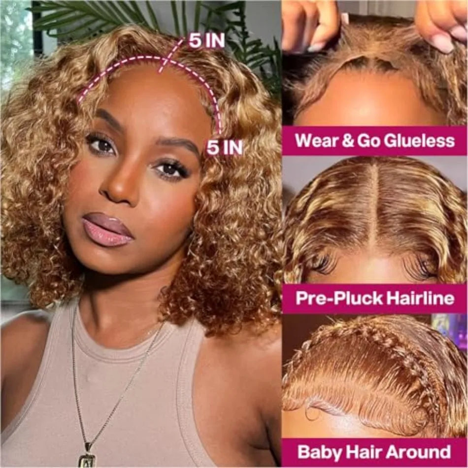 4/27 Highlight Glueless Deep Wave Bob