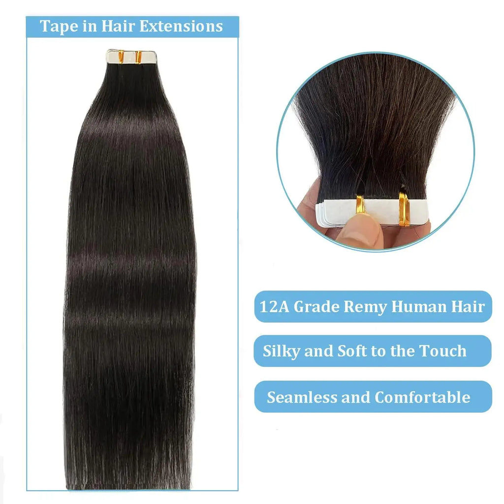 Invisible Seamless Natural Color 60G-360G Tape In Extensions