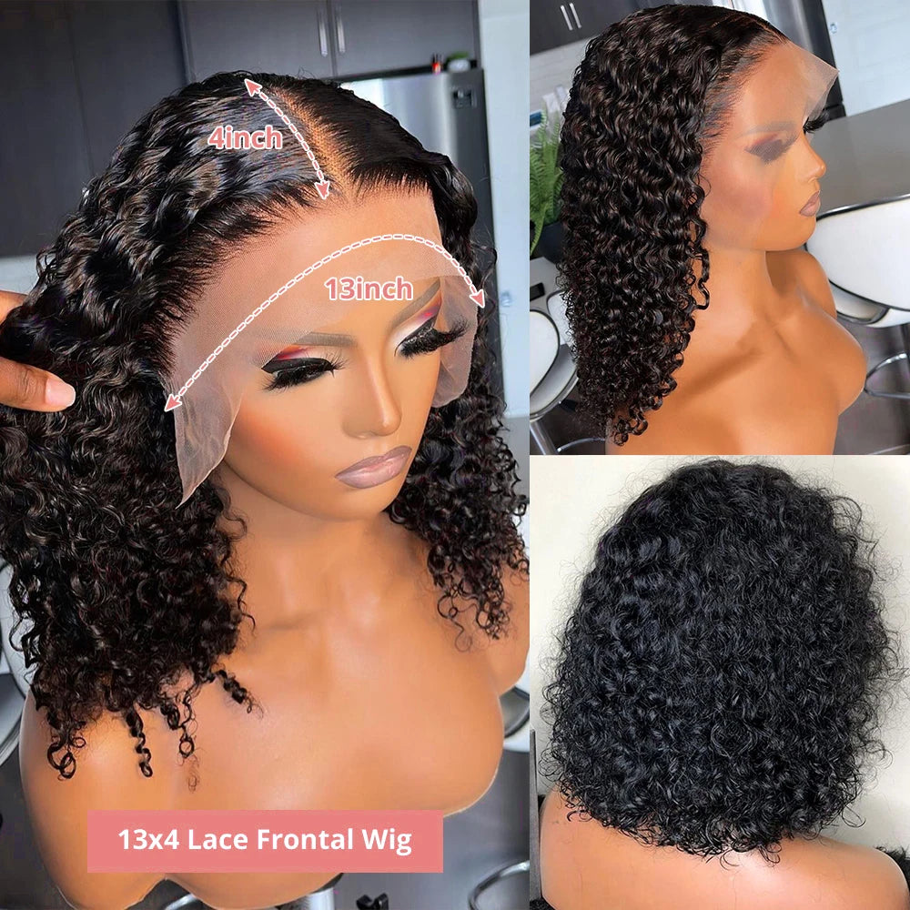 Short Curly Deep Wave Bob