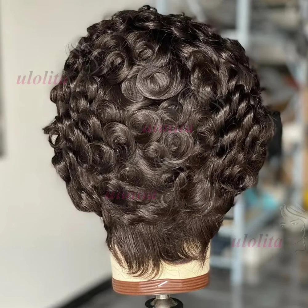 Curly Pixie Cut Unit