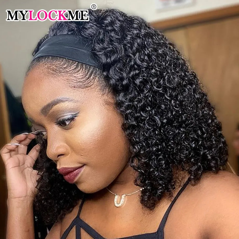 Kinky Curly Headband Wig