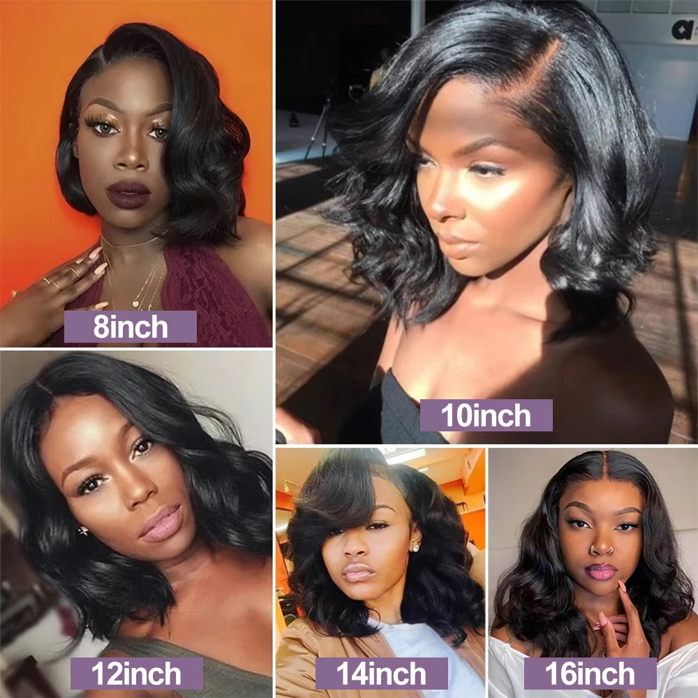 Natural Color Glueless Pre-Plucked Body Wave Bob Unit