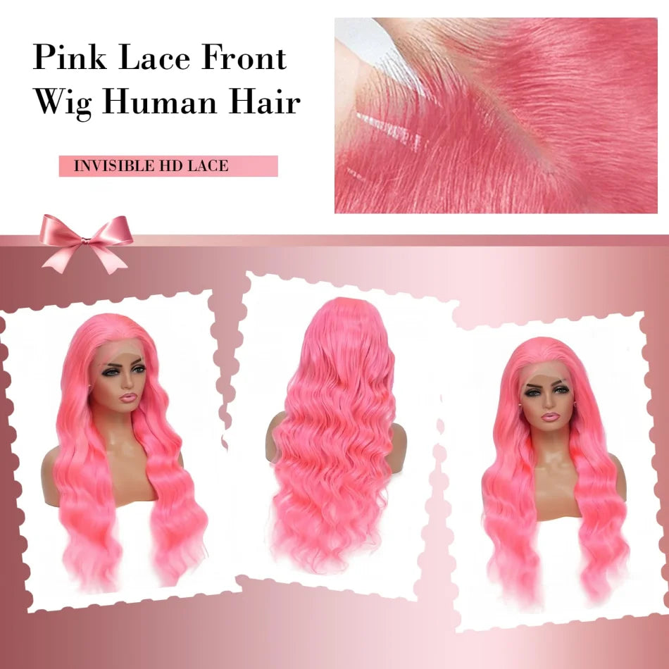Pink Pre-Plucked Human Hair Unit
