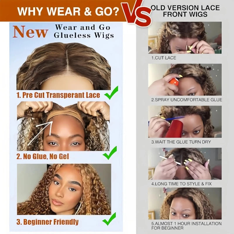4/27 Highlight Glueless Deep Wave Bob