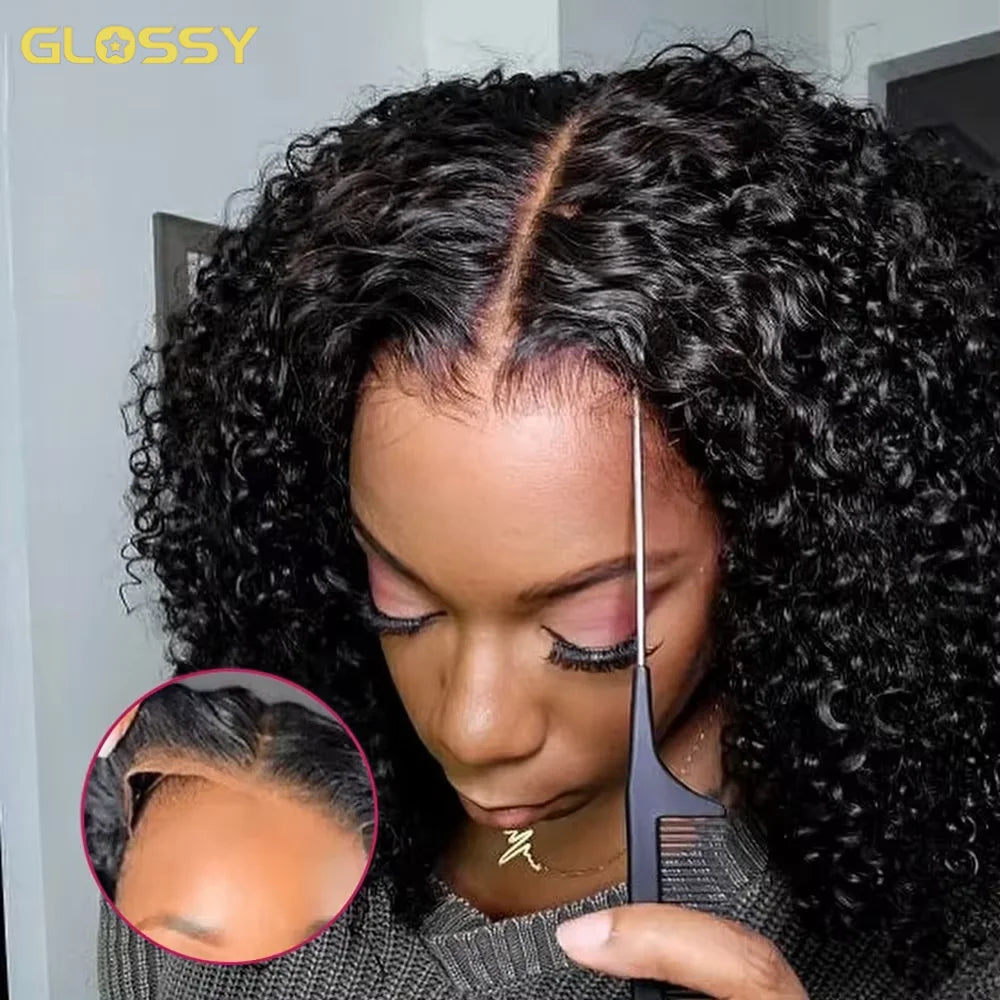 Kinky Curly Glueless Unit with 4C Edges