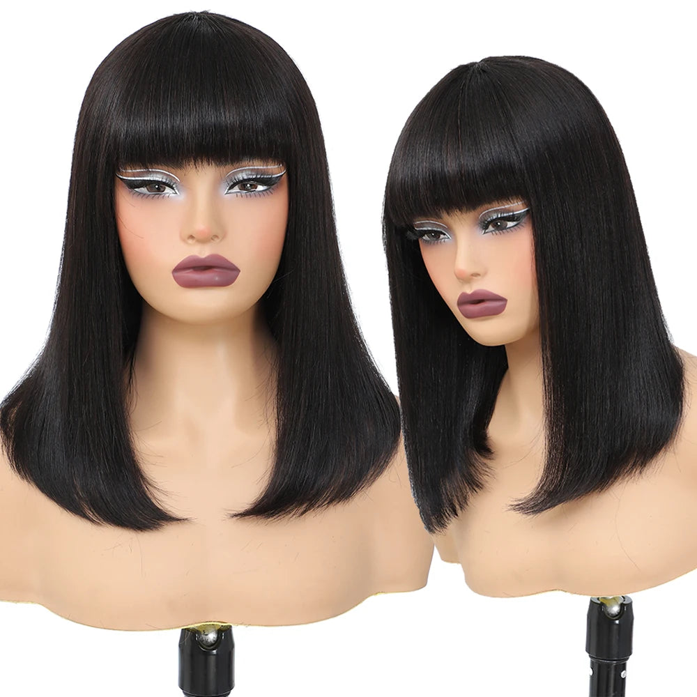 Straight Short Bob with Bang Unit