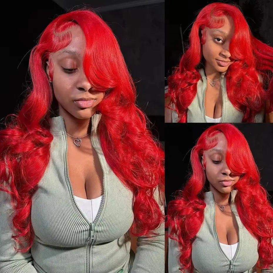 Hot Red Body Wave Unit