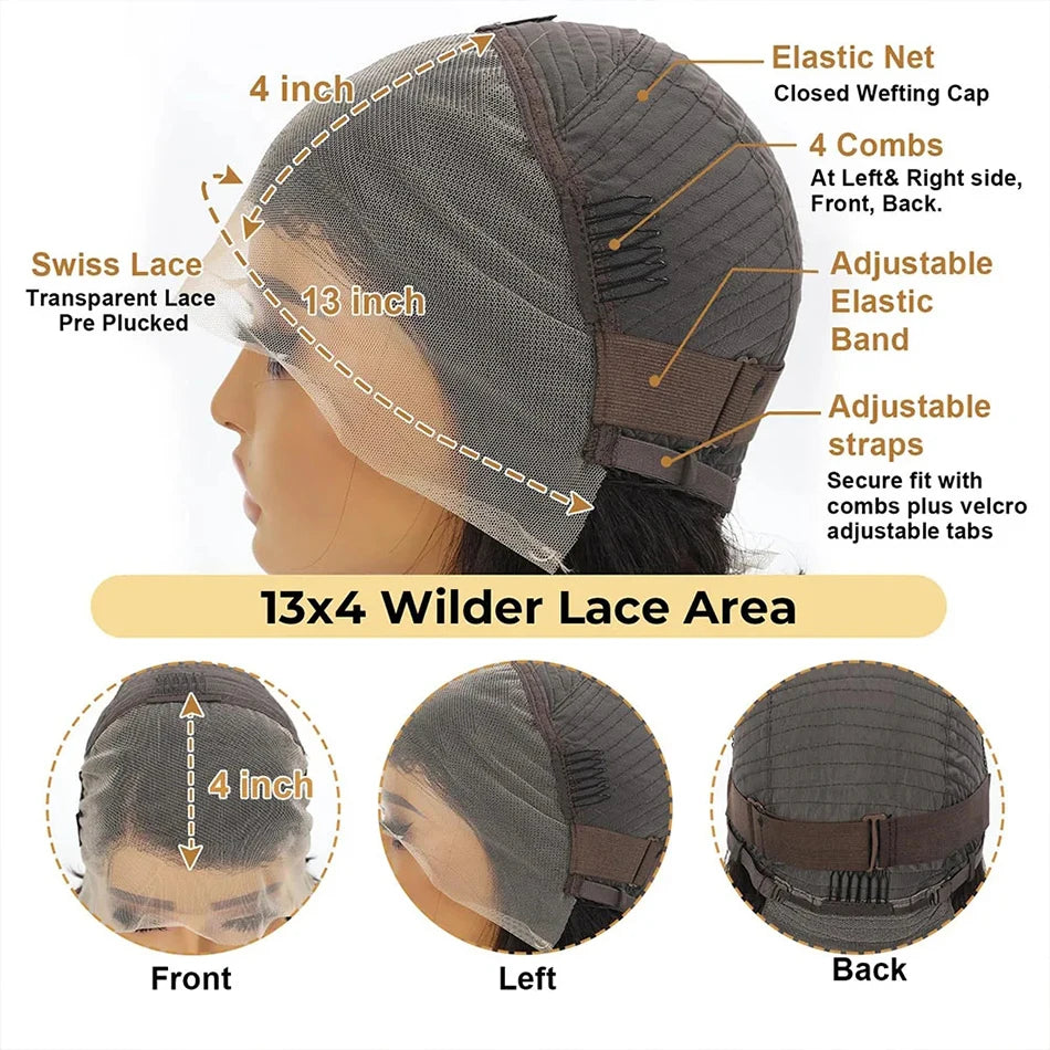 13x4 Lace Natural Color Pixie Cut Unit
