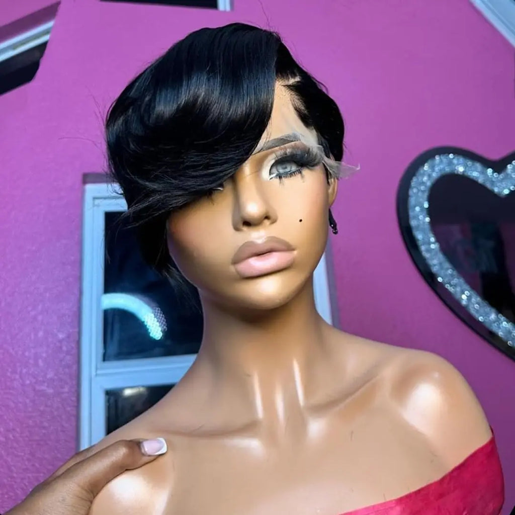 Side Part Pixie Cut Short Bob Unit