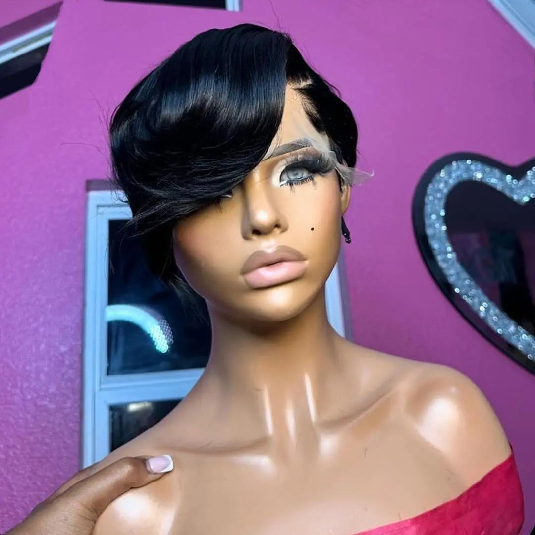 Side Part Pixie Cut Short Bob Unit