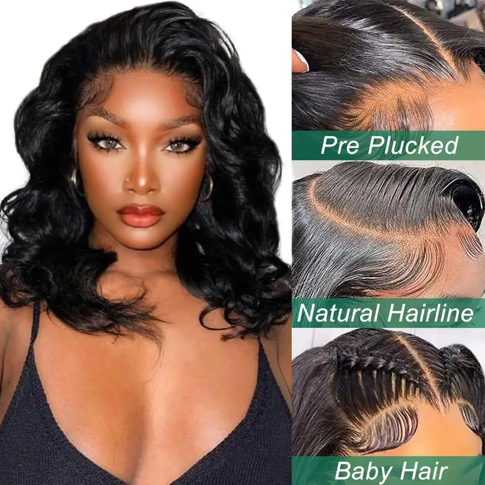 Natural Body Wave Short Bob Unit