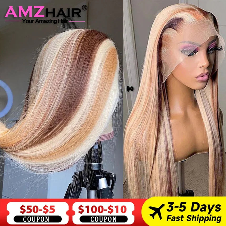 Blonde Brown 4/613 Straight/Body Wave Unit
