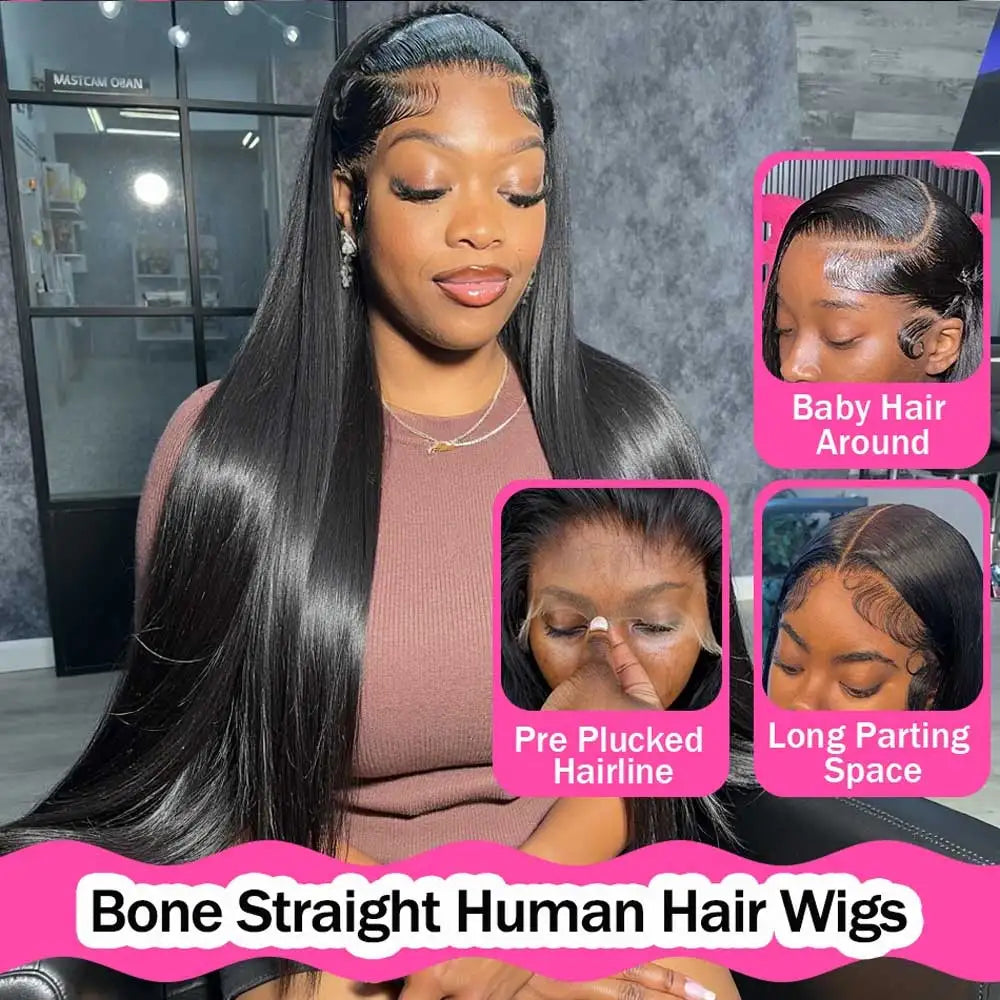 Straight Human Hair Natural Color Lace Frontal Unit