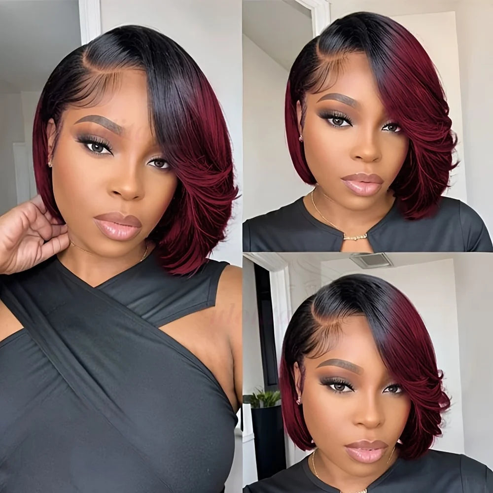 Side Part Pixie Cut Short Bob Unit