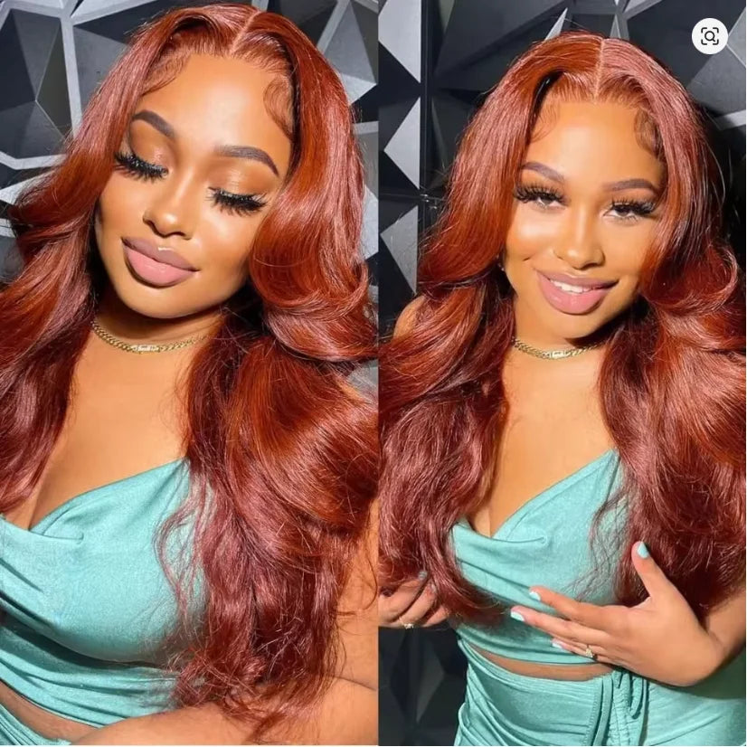 Glueless Reddish Brown Body Wave Unit