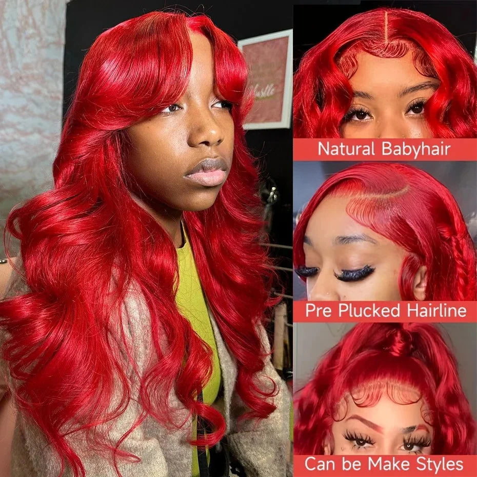 Hot Red Body Wave Unit