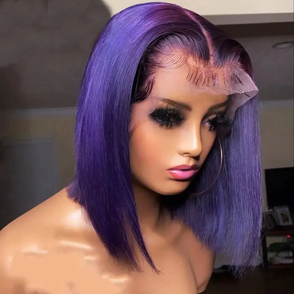 Dark Purple Straight Bob Unit