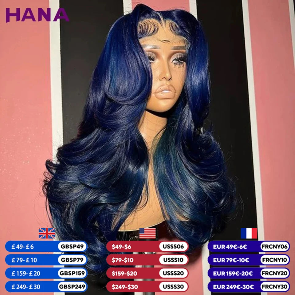 Midnight Blue Pre-Plucked Wavy Unit