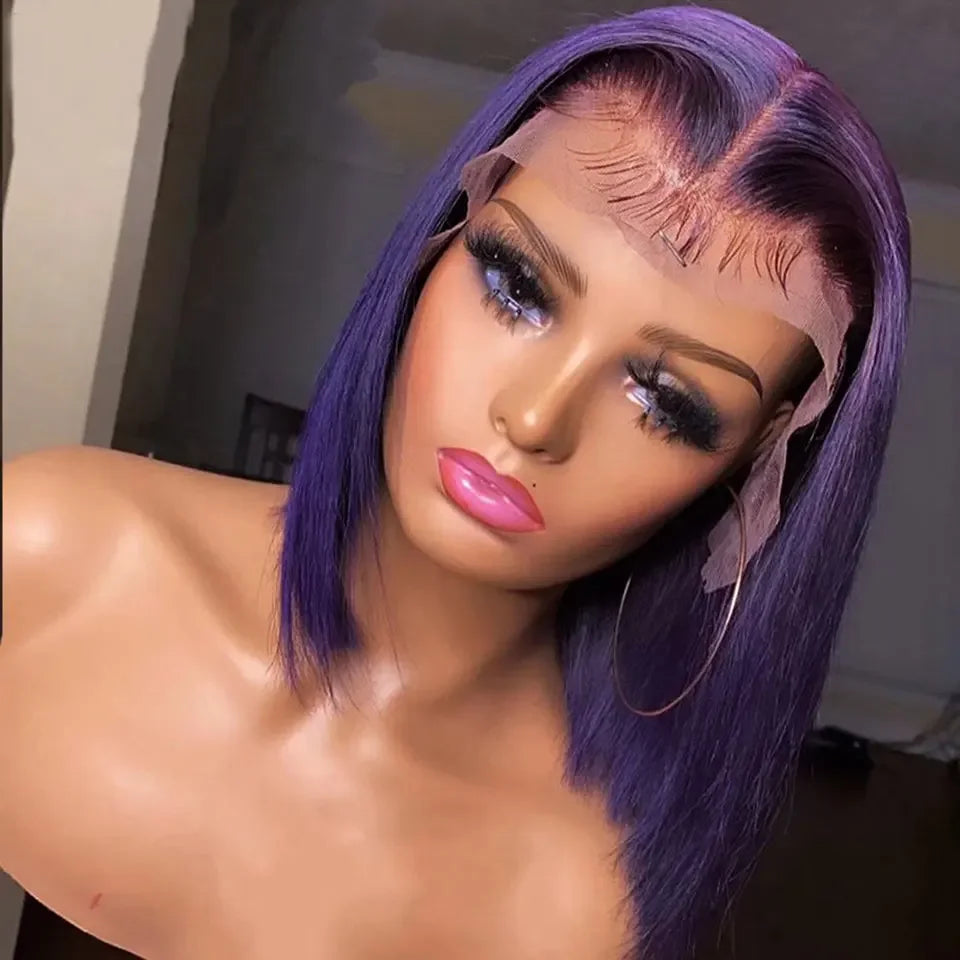 Dark Purple Straight Bob Unit