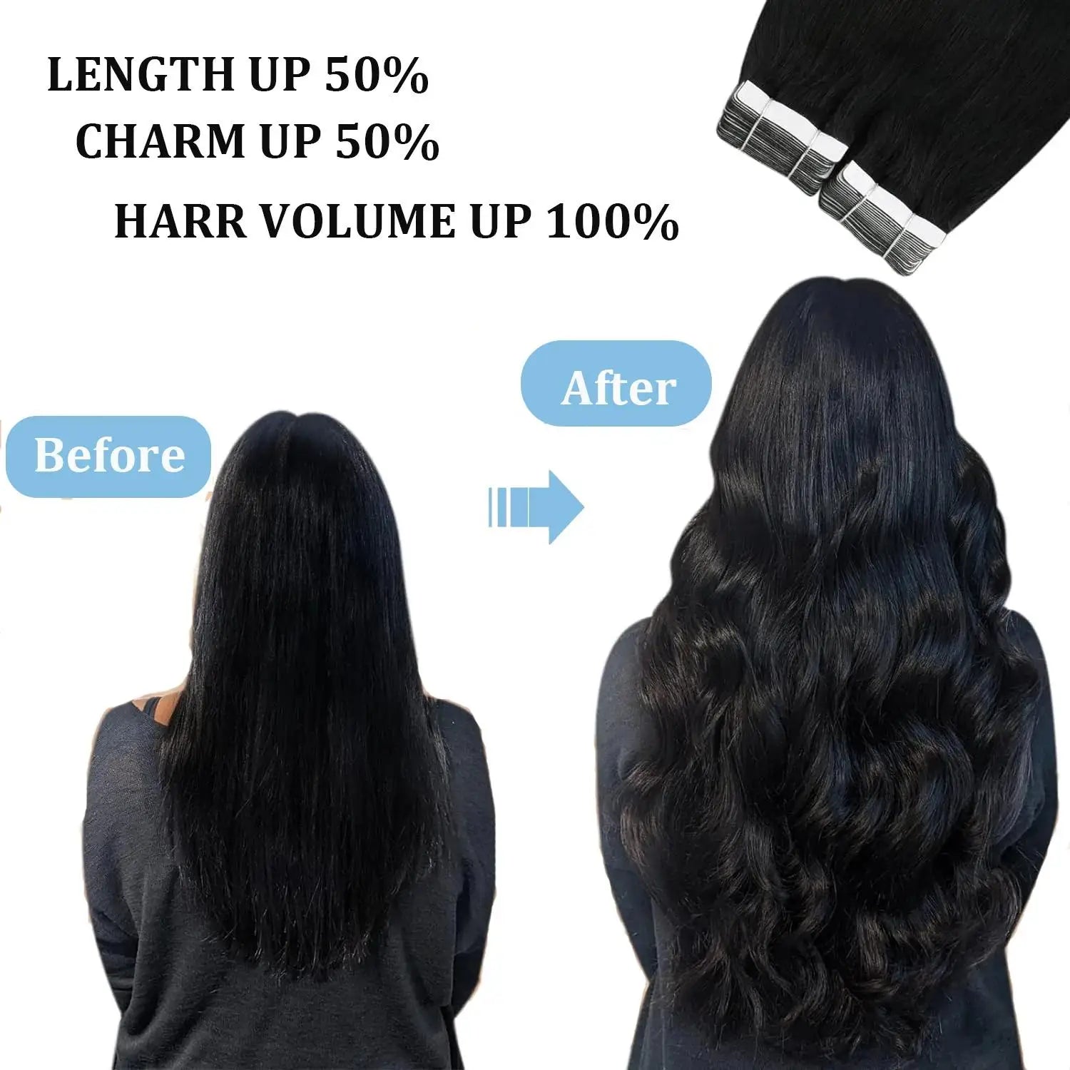 Invisible Seamless Natural Color 60G-360G Tape In Extensions