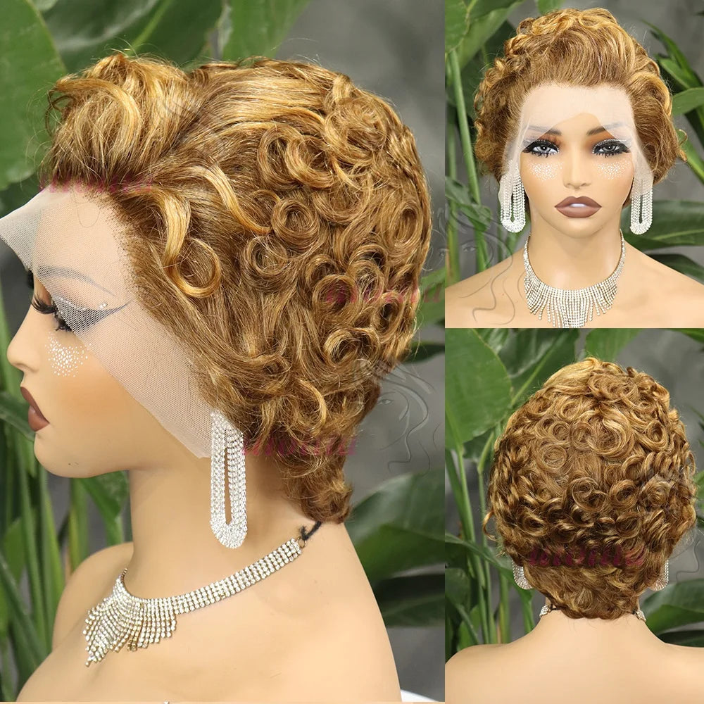 Curly Pixie Cut Unit