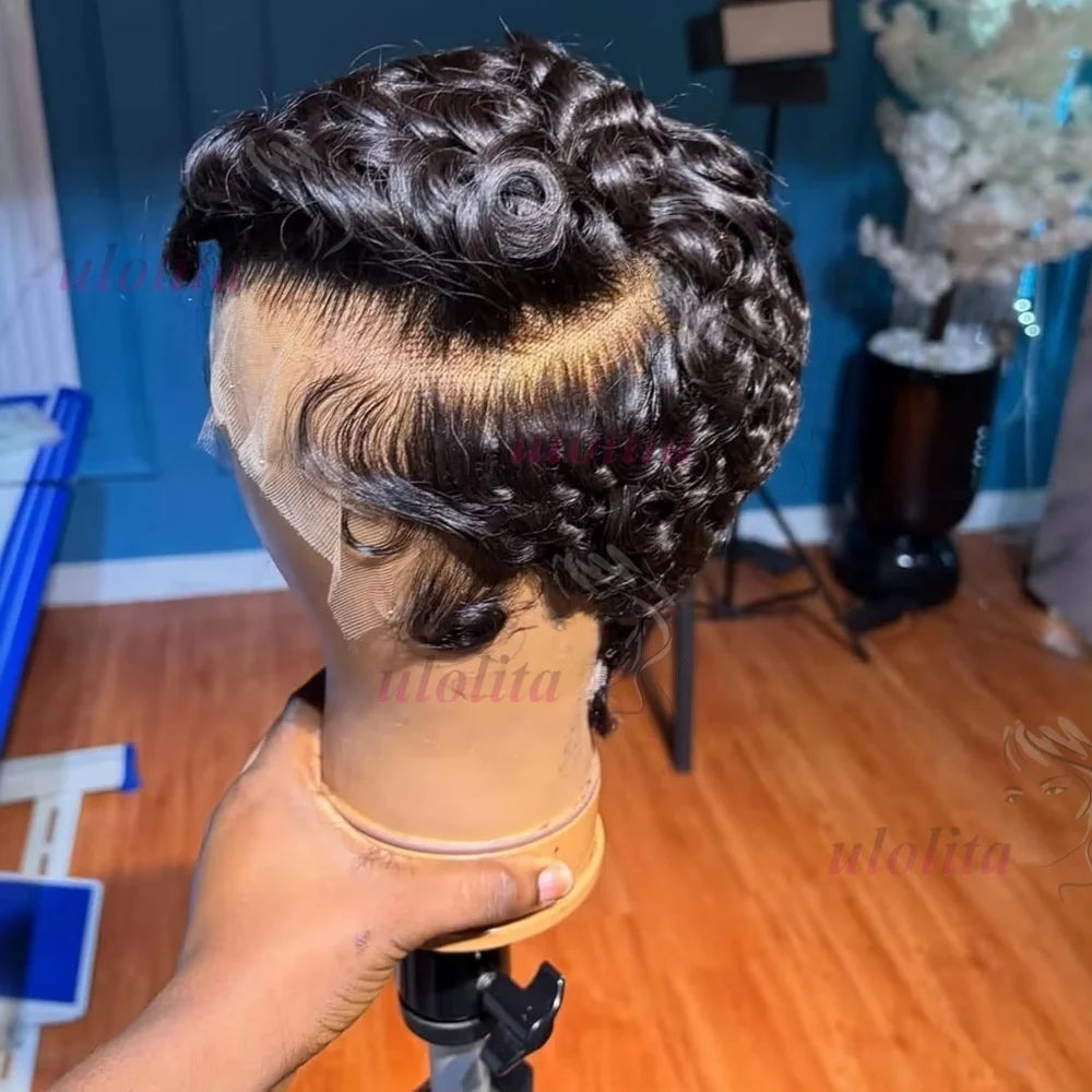 Curly Pixie Cut Unit