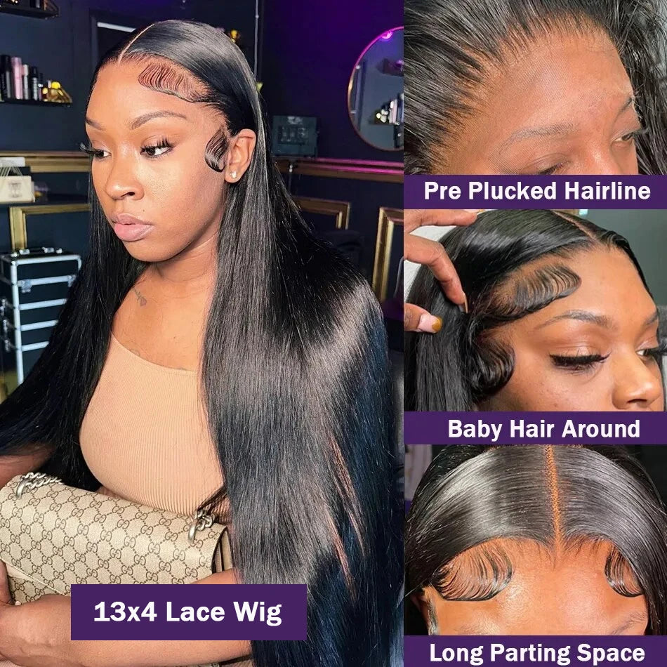 Natural Color 360 Lace Pre-Plucked Straight Unit