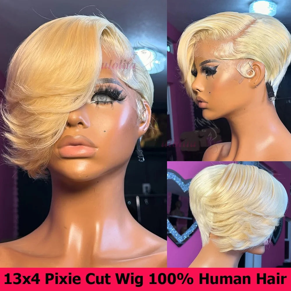 613 Straight Short Pixie Cut Unit
