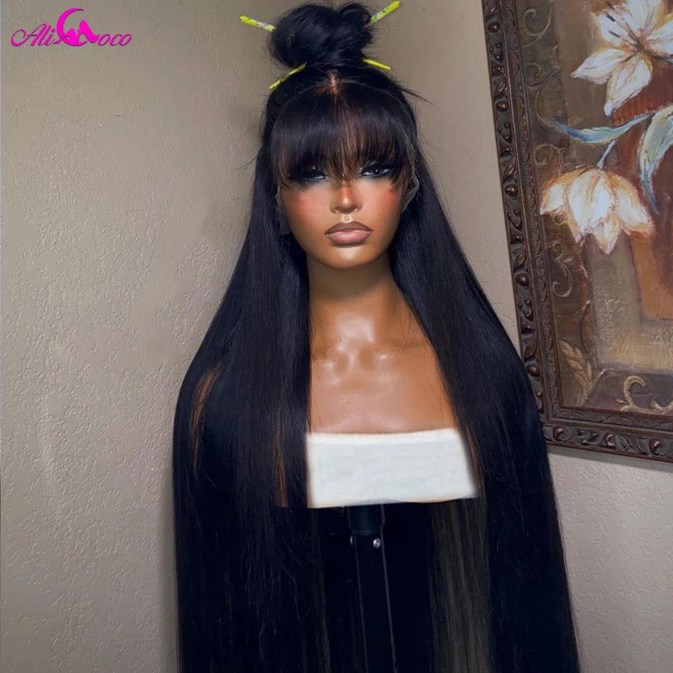 Natural Color Straight Bang Unit
